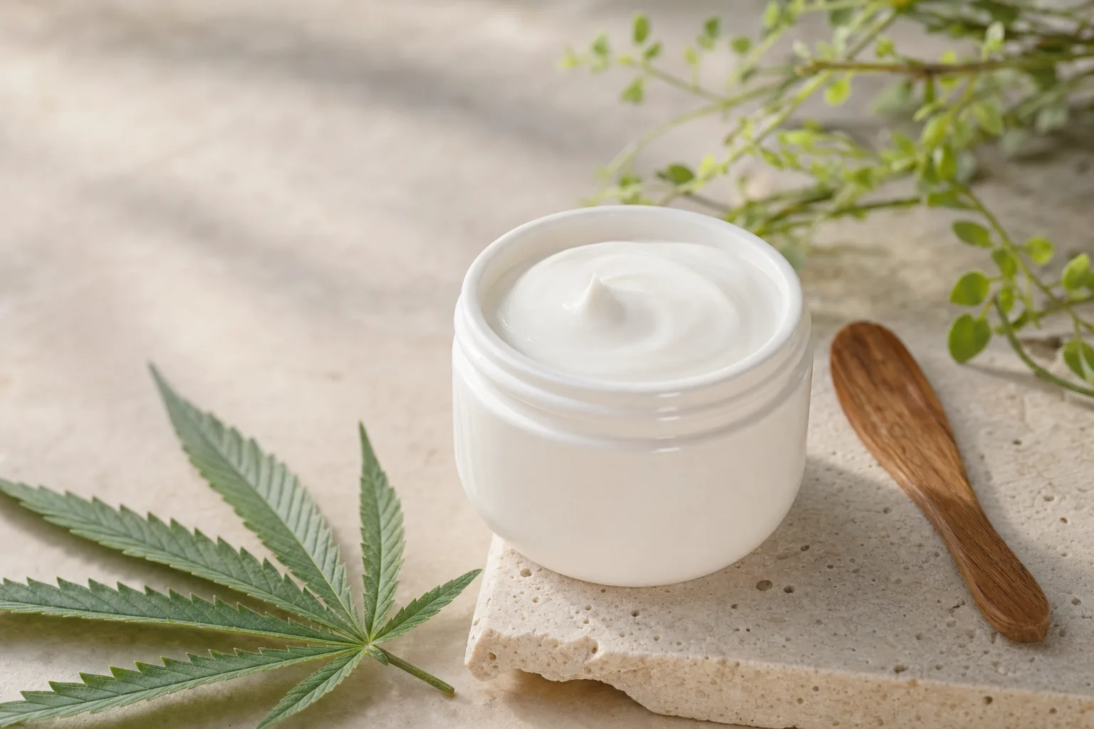 Soin naturel pour la peau dans un pot en céramique