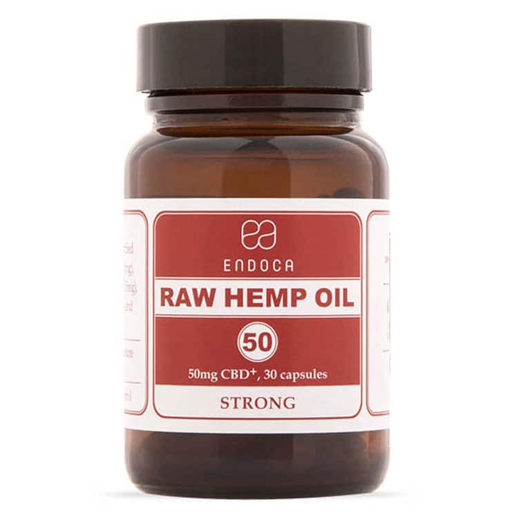 Gélules CBD Endoca (30 unités, 50 mg par gélule)